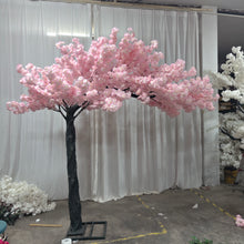Charger l'image dans la galerie, Stunning artificial light pink cherry blossom tree displayed in a professional setup with white curtains in the background, ideal for wedding and event decor. How can this cherry blossom tree enhance your event's aesthetic?