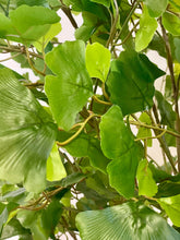 Load image into Gallery viewer, Close-up of artificial ginkgo leaves, displaying their natural texture and varied green shades, designed to mimic real foliage