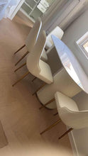 Load image into Gallery viewer, 71"Modern Minimalist White Oval Glossy Sintered Stone Dining Table