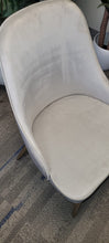 Load image into Gallery viewer, Elegant velvet dining chair with gold legs, perfect for adding a touch of luxury to dining or office spaces. Common questions include ‘What materials are best for dining chairs?’ and ‘How to care for velvet upholstery on chairs?