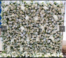 Charger l'image dans la galerie, White floral artificial backdrop wall featuring a mix of roses, orchids, and greenery, ideal for weddings and luxury events.
Is this backdrop easy to install and move? Can it be customized with different flowers or colors? What are the dimensions and rental options for large events?