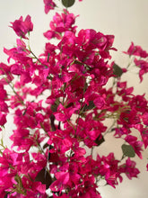 Charger l'image dans la galerie, A close-up of a vibrant artificial plant with vivid pink flowers. The petals are detailed, and the small white flower centers are visible. The plant is displayed against a light background, highlighting the rich pink hues and intricate details of the flowers.