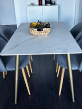 Charger l'image dans la galerie, Modern Dining Table Rectangular Sintered Stone Top 55"(140cm)