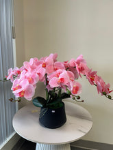 Load image into Gallery viewer, Artificial Orchid with Black Pot - Pink
