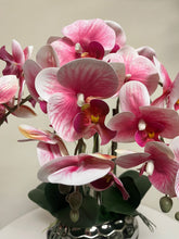 Load image into Gallery viewer, Pink Orchid (silver vase)