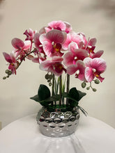 Load image into Gallery viewer, Pink Orchid (silver vase)