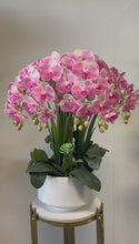 Load and play video in Gallery viewer, Real touch Artificial Orchid Flower Arrangement (10 stems )