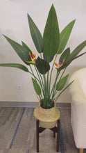 Load and play video in Gallery viewer, Artificial Bird of Paradise  - 4' (110cm)