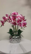 Load and play video in Gallery viewer, Pink Orchid (silver vase)