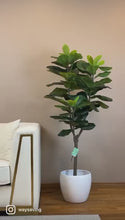 Load and play video in Gallery viewer, Artificial Fiddle Fig Tree - 5&#39; (150cm)
