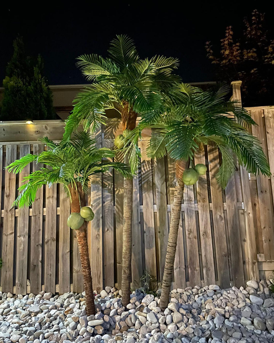 Artificial Coconut Trees with real wood tree trunk