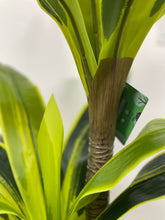 Load image into Gallery viewer, Close-up of vibrant green artificial plant leaves with realistic texture and natural detailing, ideal for home or office decor.
