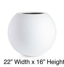 Load image into Gallery viewer, Fiberglass white Pot - (22" W x 16" H)