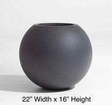 Charger l'image dans la galerie, Fiberglass Black Pot - (22" W x 16" H)