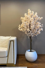 Load image into Gallery viewer, Fiberglass pot - white (16" W x 13" H )