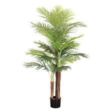 Charger l'image dans la galerie, Artificial palm tree with vibrant green leaves, perfect for adding a natural element to indoor spaces.