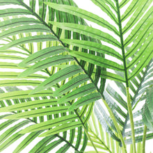 Charger l'image dans la galerie, Close-up of artificial palm fronds, showcasing vibrant green leaves and realistic detailing, ideal for indoor decoration.