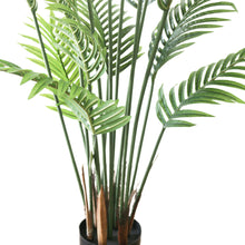 Charger l'image dans la galerie, Close-up of artificial palm tree stems with realistic green leaves, highlighting its natural appearance.