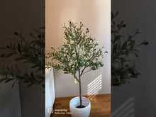 Load and play video in Gallery viewer, Artificial Olive tree - 5' (150cm)