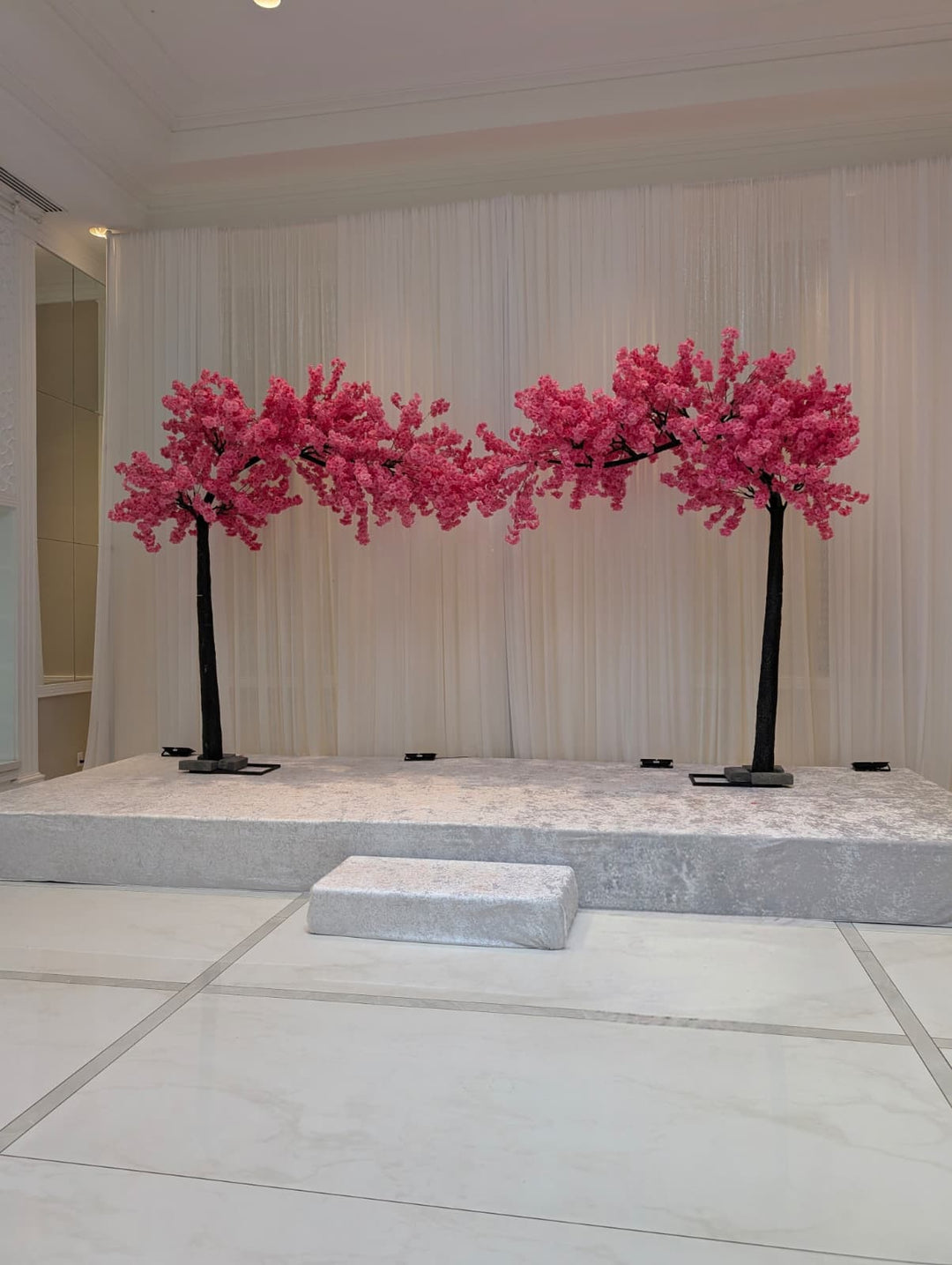 10-Ft Dark Pink Artificial Cherry Blossom Arch Tree | Wedding & Event Décor