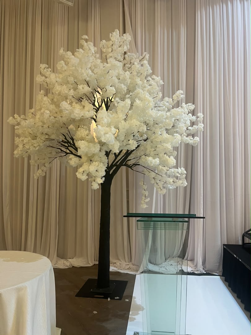 White Artificial Cherry Blossom Tree | Available for Rent or Purchase