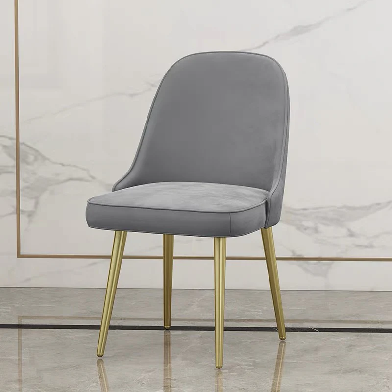 Elevate Your Dining Space with Our Modern Light Grey Velvet Dining Chair
