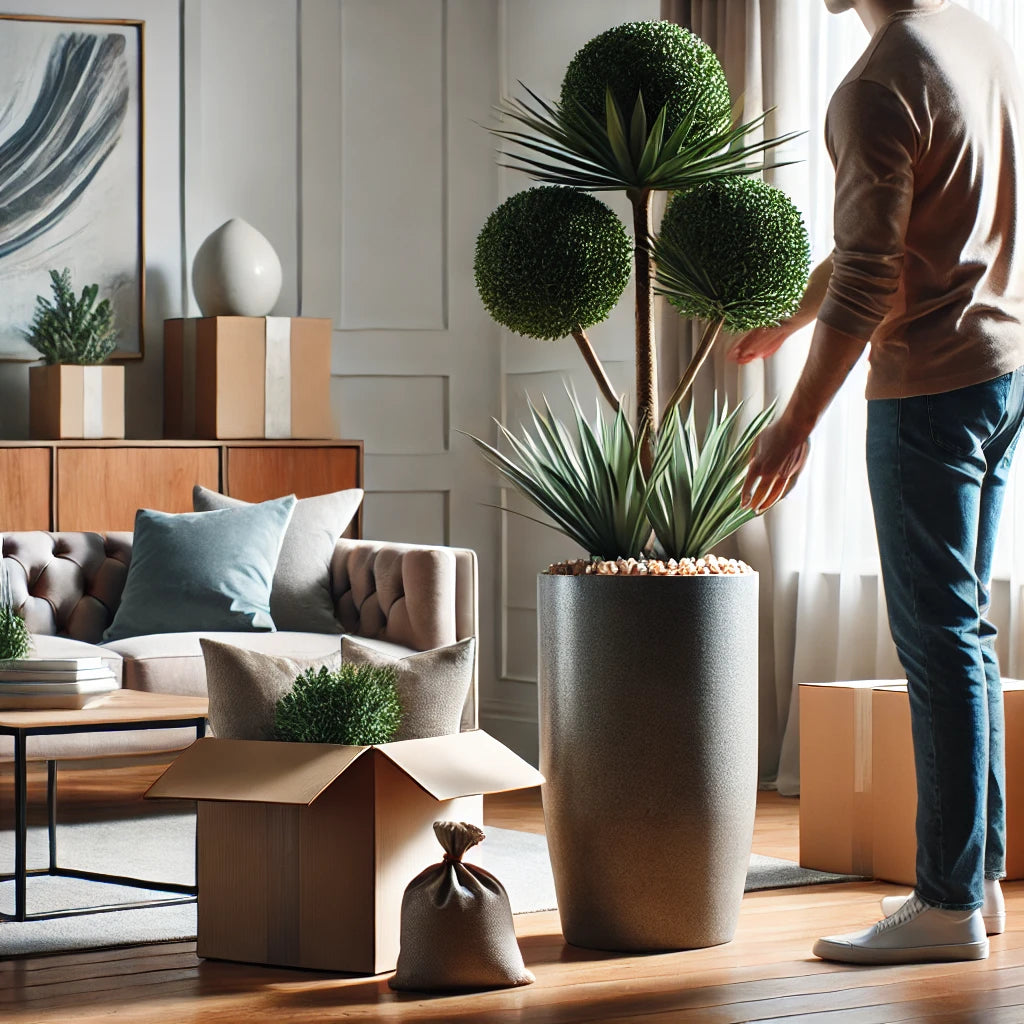 Easy Tips to Secure Tall Faux Plants in Decorative Planters