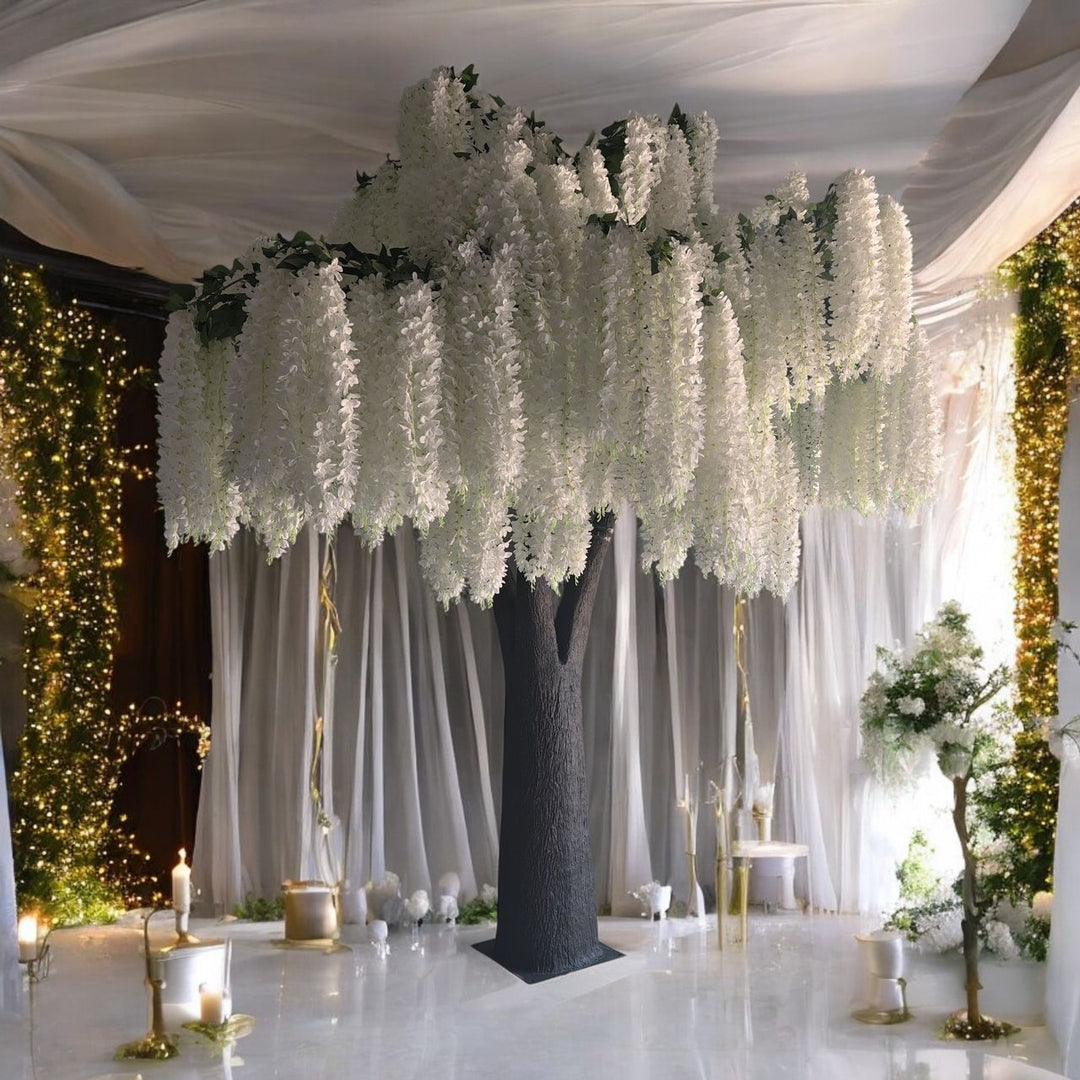 Artificial White Wisteria Tree – Elegant & Full Bloom