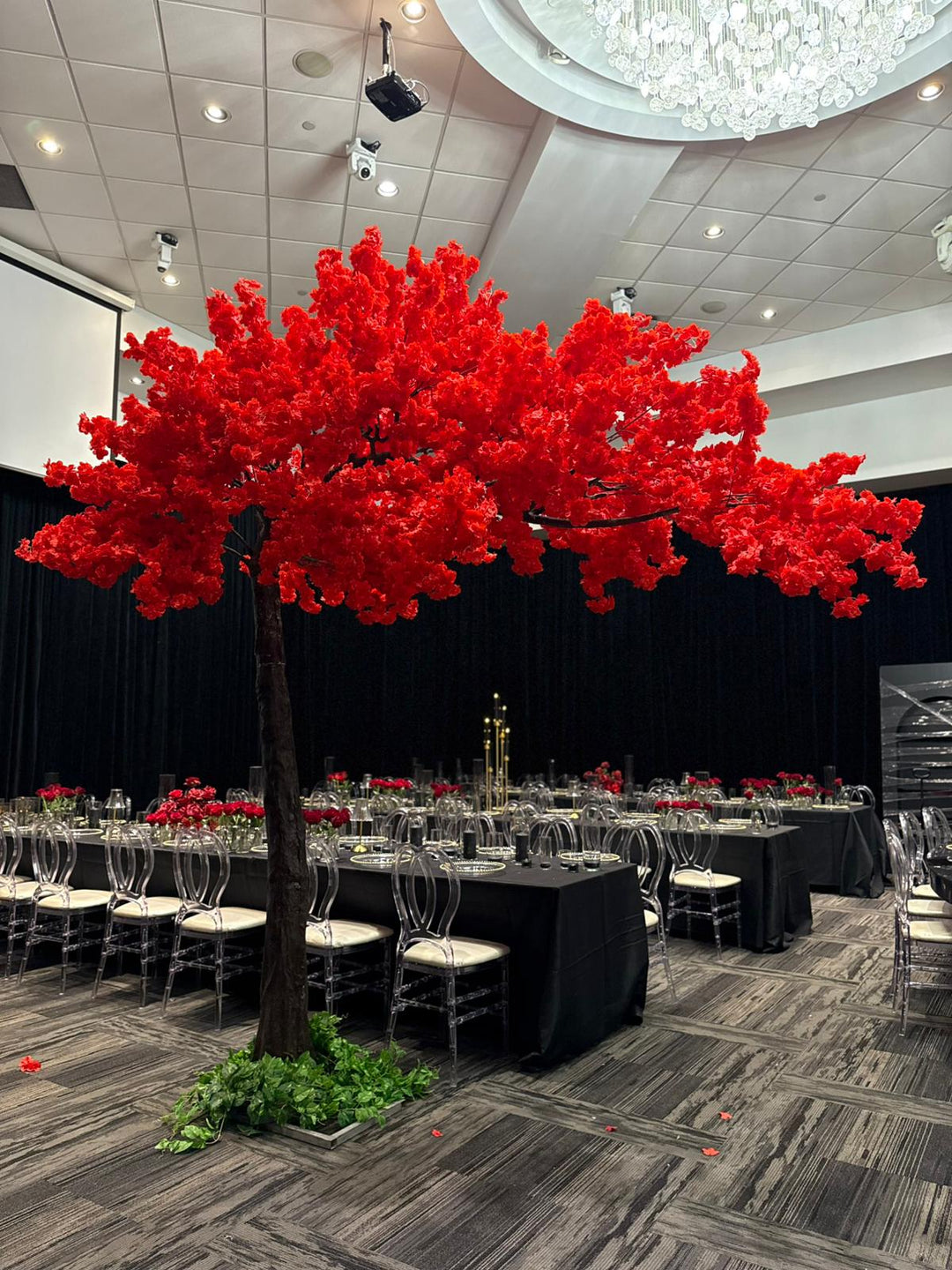 Artificial Red Cherry Blossom Trees for Rent & Purchase | Bold Floral Décor by Waysaving