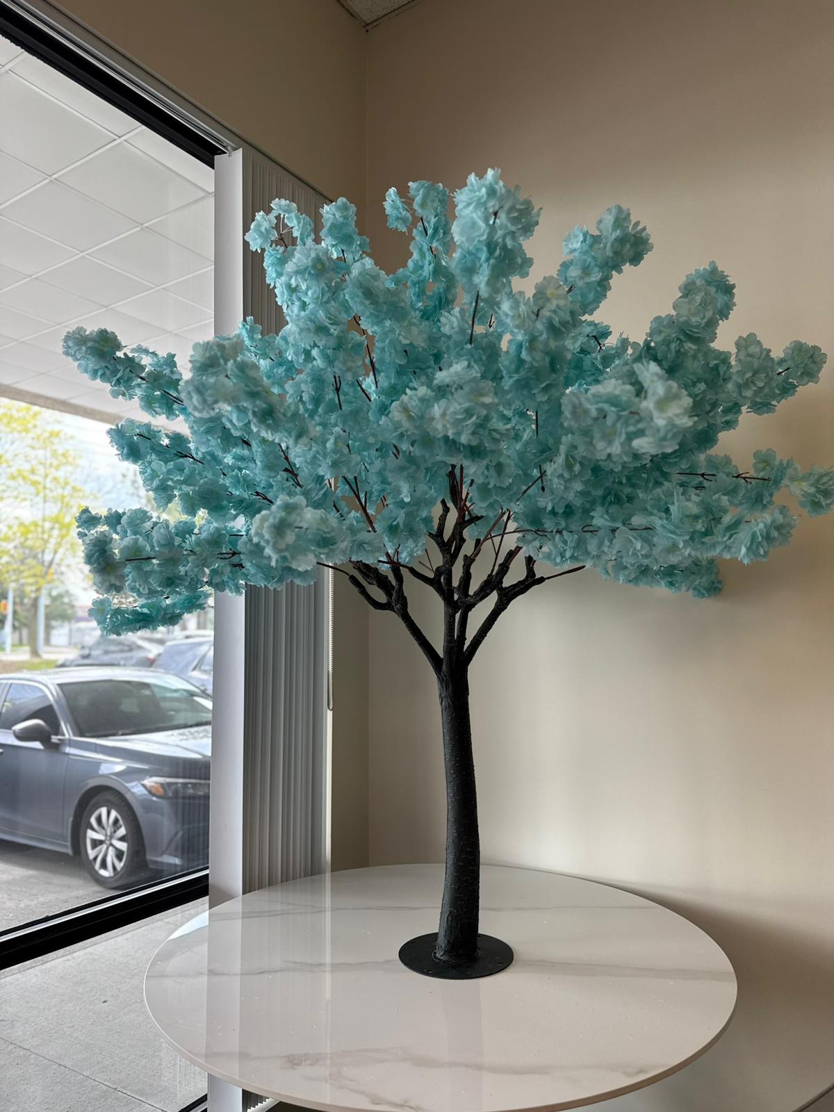 4ft Light Blue Cherry Blossom Tree – A Unique Touch of Soft Color