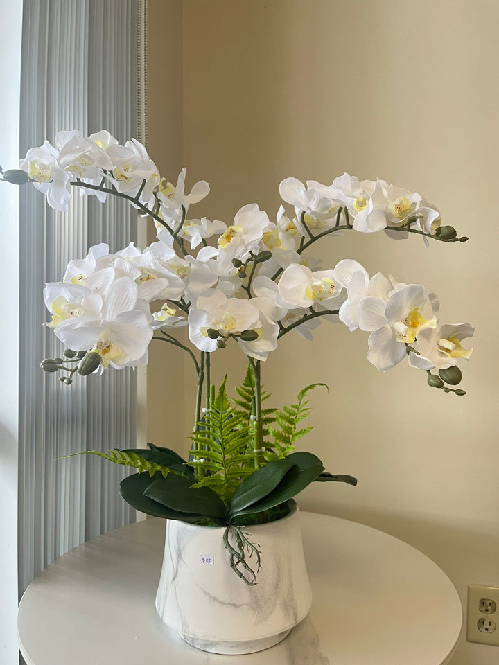 Silk artificial orchid arrangement
