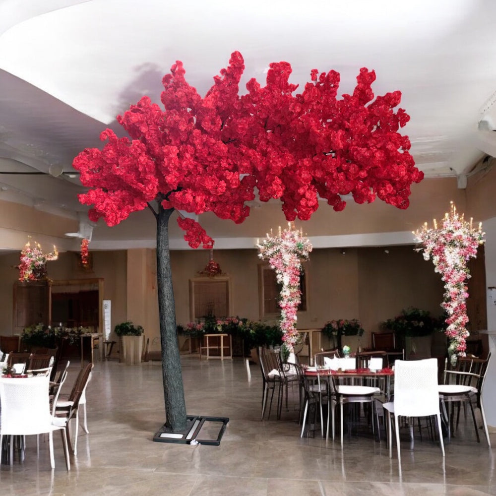 10ft red artificial cherry blossom arch tree for wedding and event décor