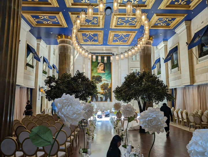 Realistic artificial ficus tree adding the touch of greenery at an event venue in Toronto.