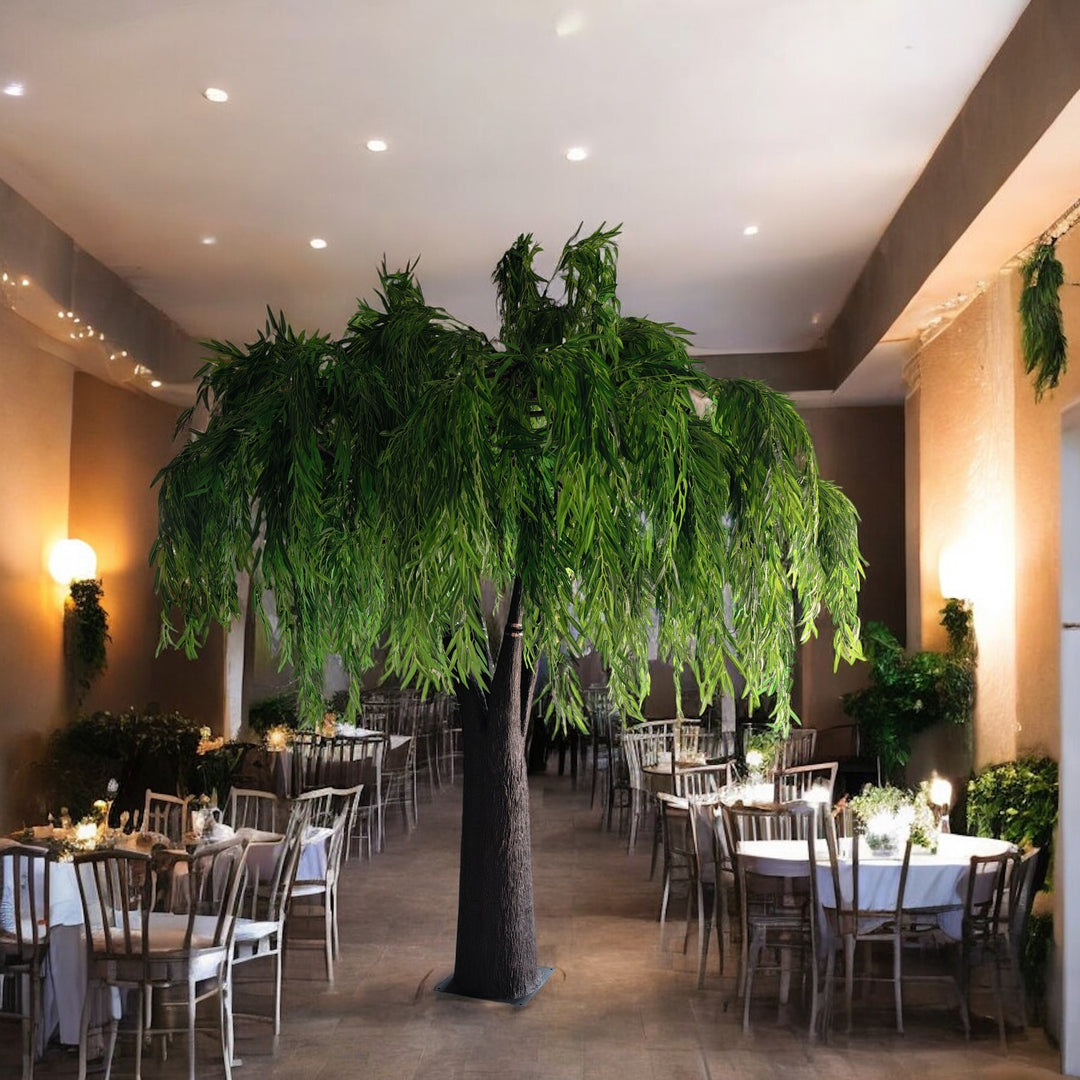 12ft artificial willow tree rental decorating a wedding venue in Toronto – Waysaving