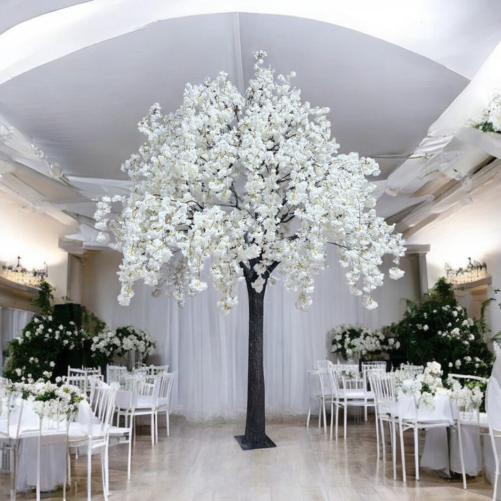 10ft Artificial Weeping Cherry Blossom Tree- White