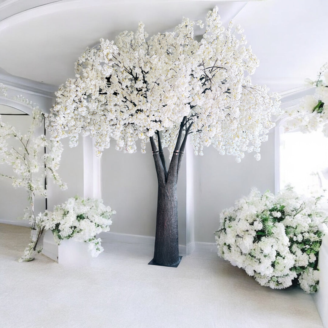 elegant cascading white weeping blossom tree for venues and luxury setups