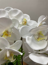 Charger l&#39;image dans la galerie, Orchidée Artificielle - Blanc avec Vase Argenté
