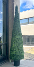 Load image into Gallery viewer, Artificial Boxwood Tower Tree - 8&#39; (UV Resistant)
