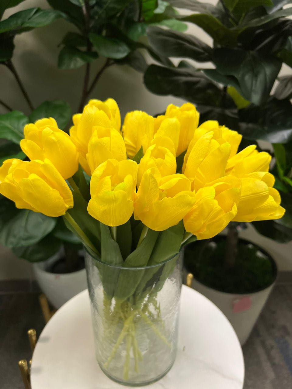 Real touch Yellow Flower Bouquet (10 stems)