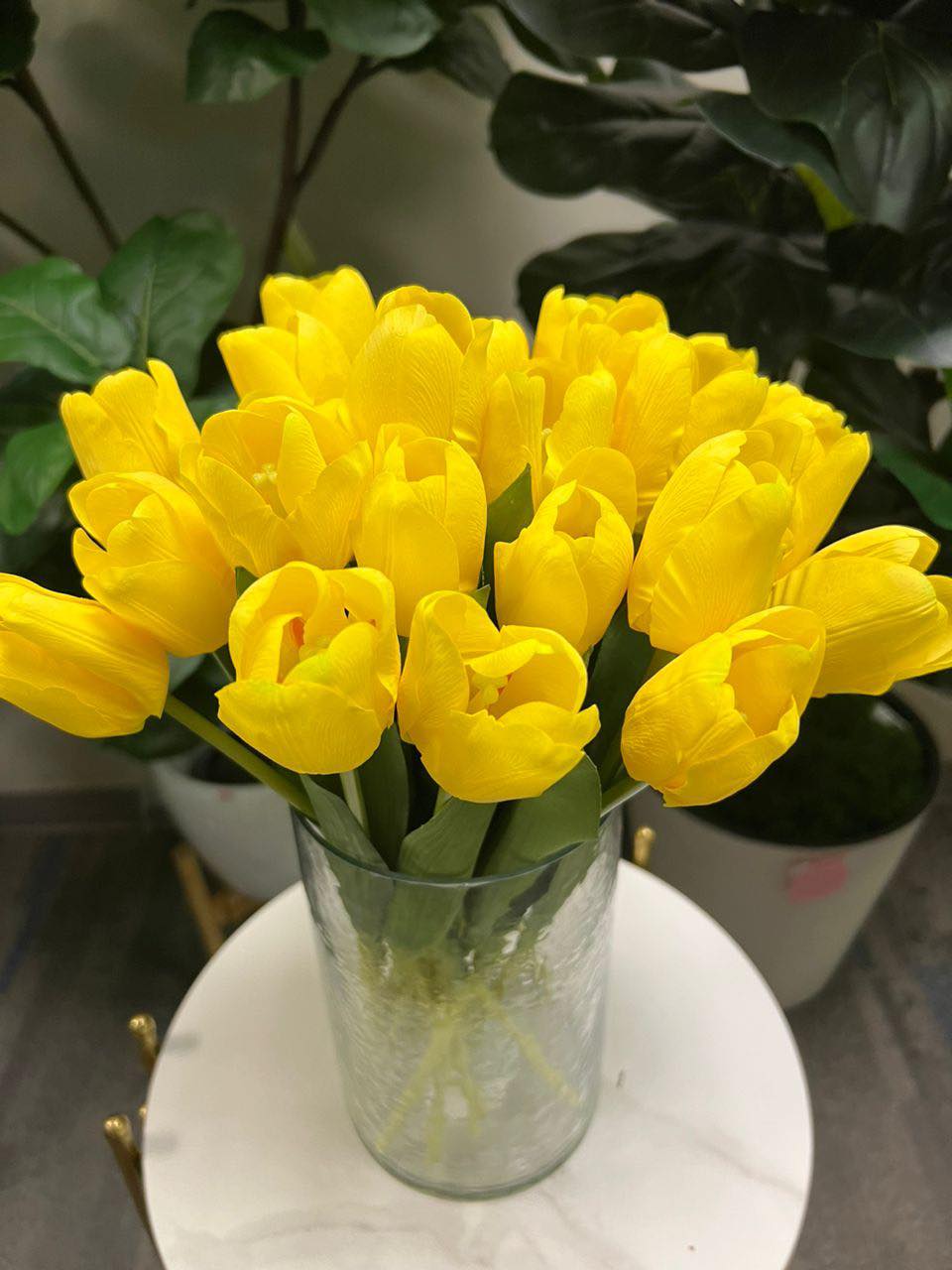Real touch Yellow Flower Bouquet (10 stems)