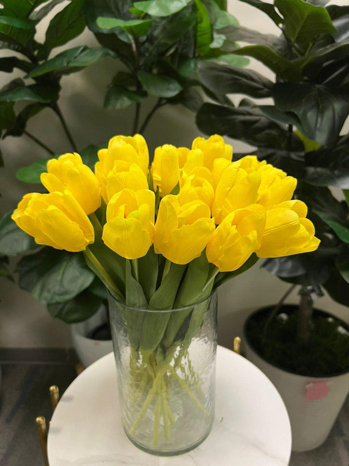 Real touch Yellow Flower Bouquet (10 stems)