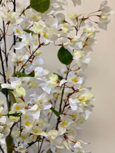 Load image into Gallery viewer, Artificial Bougainvillea Flower Tree (white) - 5&#39;
