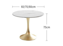 Load image into Gallery viewer, Modern Dining/Breakfast Table Round Sintered Stone Top
