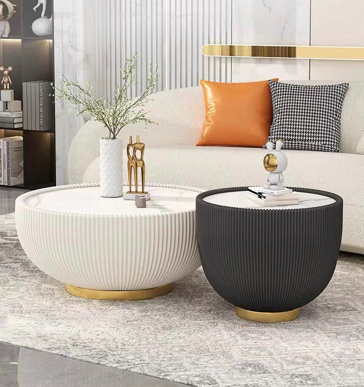 Modern Coffee Table with Sintered Stone top (set of 2)