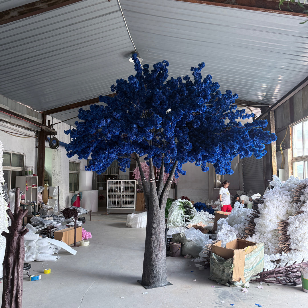 12ft Artificial Cherry Blossom Tree-Royal Blue