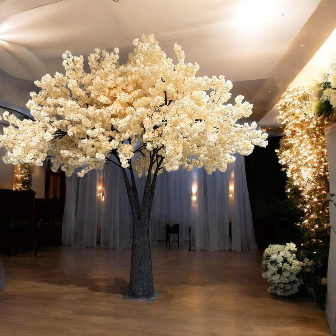 12ft Cream-White Cherry Blossom Tree Rental