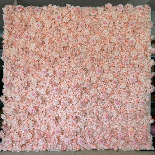 Artificial blush pink floral backdrop with a mix of roses and peonies, ideal for wedding ceremonies, photo booths, and event decor. 
Can this flower wall be used outdoors? What are the maintenance requirements for keeping the flowers vibrant? Is this backdrop reusable for multiple events?