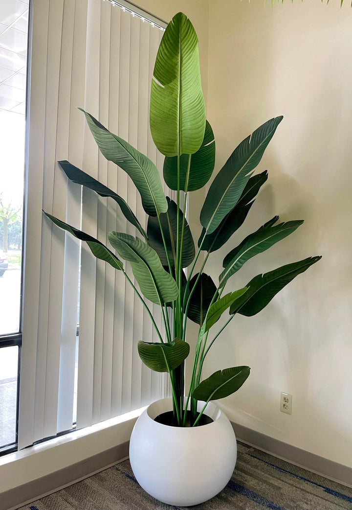 Tall faux bird of paradise plant for modern indoor décor