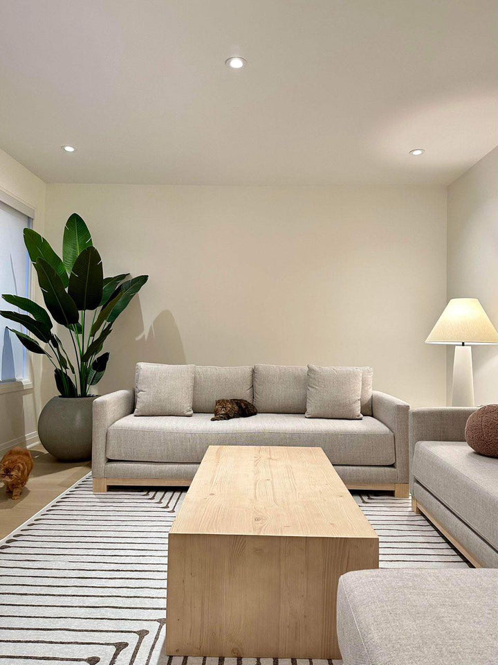 Premium artificial bird of paradise plant with sculptural leaves adding tropical feel to home.