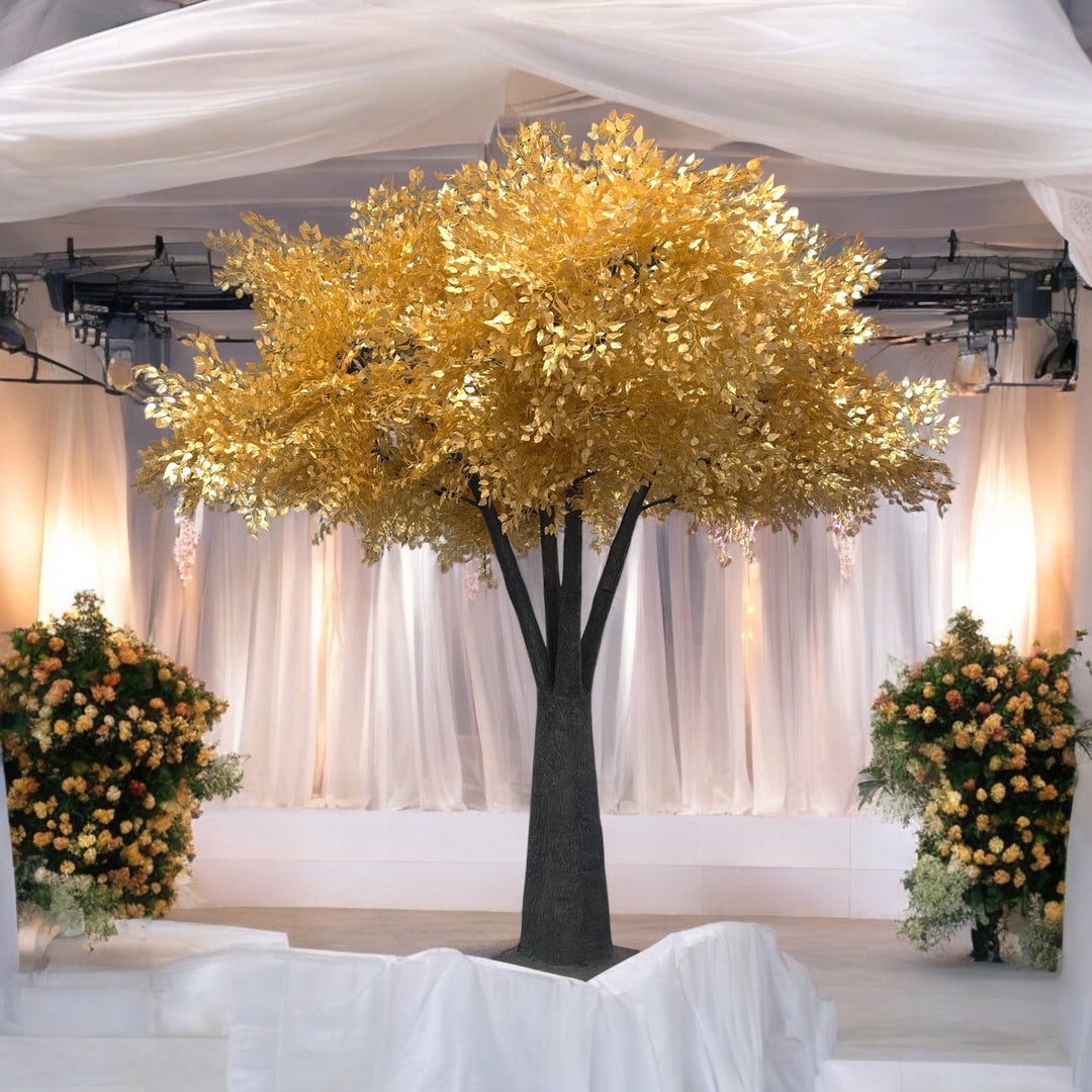 12ft Artificial Gold Ficus Tree Rental